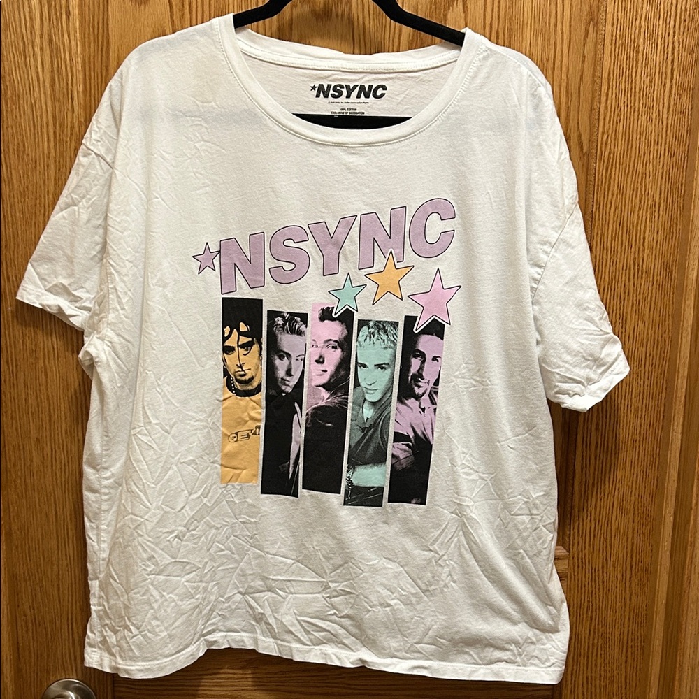 NSYNC Graphic White Tee - Short Sleeve Vintage 90’s boy band gear